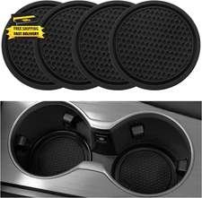 Car Cup Coaster, 4PCS Universal Non-Slip Cup Holders Embedded in Ornaments Coast