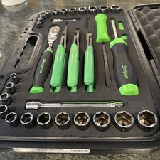 Snap On 233fsmbfg Green 38 Drive 33pc. Metric Sae General Service Foam Set New Snap On 233fsmbfg Green 38 Drive 33pc. Metric Sae General Service Foam Set New