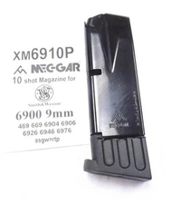 Mec-Gar 10 Shot Magazine fits S&W 469 669 6904 6906 9mm Flat Plate 3 ship free!