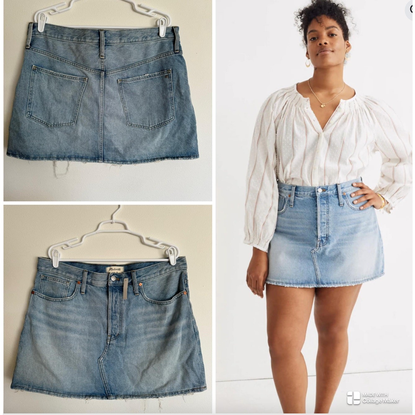 NWT Madewell denim mini skirt , size 32