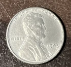 1943 Very Fine Steel Pennie Lincoln Wheat Cent