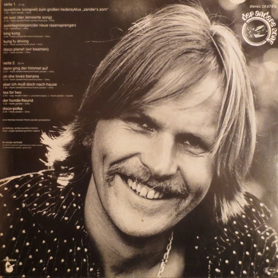 unverkäufliche Musterplatte Intershop Frank Zander - Bild 4 von 4