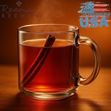 Libbey Robusta Glass Mugs with handle for tea and coffee cups (set of 4) 13.oz