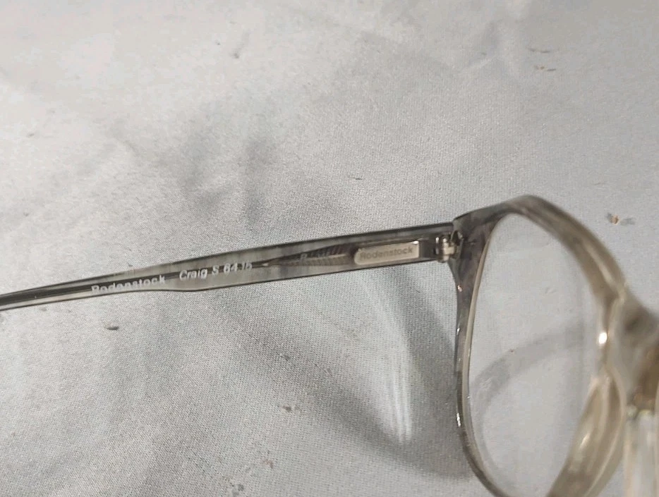 复古眼镜框 Rodenstock 灰色塑料 55-13-140 S64.15 德国 — 第 3/4 张图片