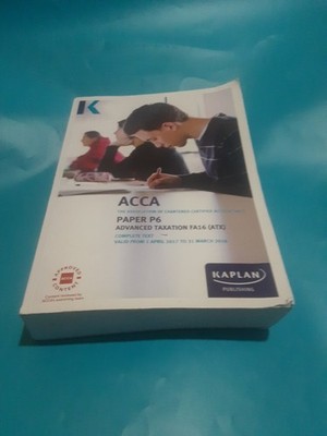 Kaplan ACCA P6 ATX FA16 + AAA Study Texts Bundle   Clean Pages, Used