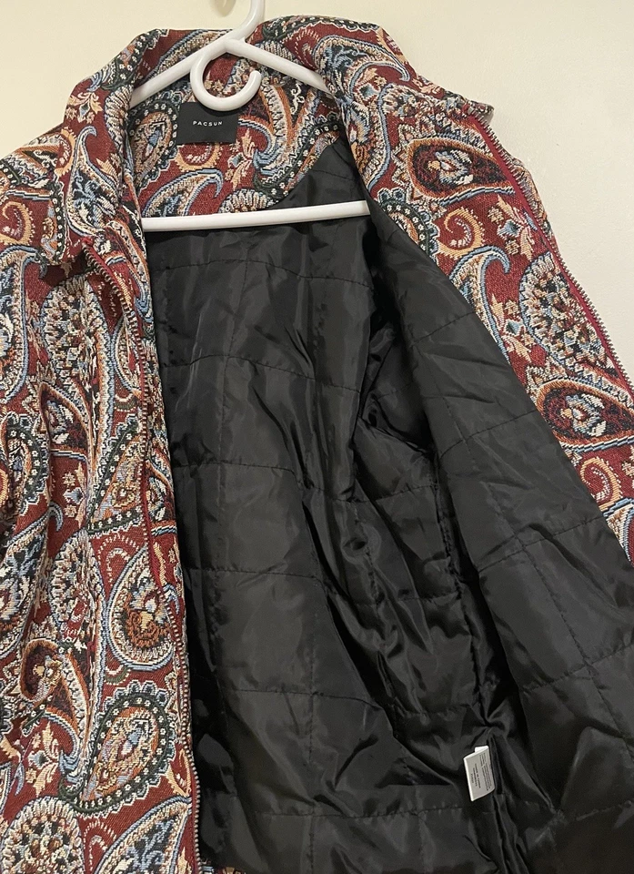 Chaqueta tapiz de cachemira texturizada interior acolchada Pacsun para hombre - talla Pequeño Foto 4 de 4