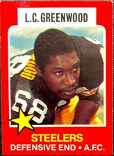 1975 Topps NFL Football Wonder Bread All Stars VGEX #6 LC Greenwood Steelers
