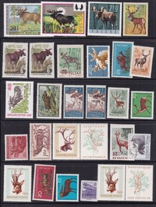WORLD     ^^^^^older x 28  MNH   sets ( WILDLIFE,  DEERS   )   @dco5242deers