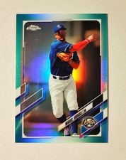 Miguel Vargas 2021 Topps Pro Debut Chrome AQUA REFRACTOR 08/75 Dodgers RC V6