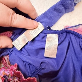 NWOT 2010 Victoria's Secret Push-Up Underwire Bra & Panty Set 36C Purple Floral