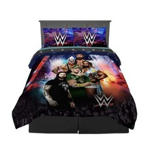 WWE Official Bed Set 5 Piece Full Size Reverse Comforter Sheet Pillowcase NEW