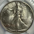 1947 D Walking Liberty Half Dollar PCGS MS64 Exact Coin Imaged