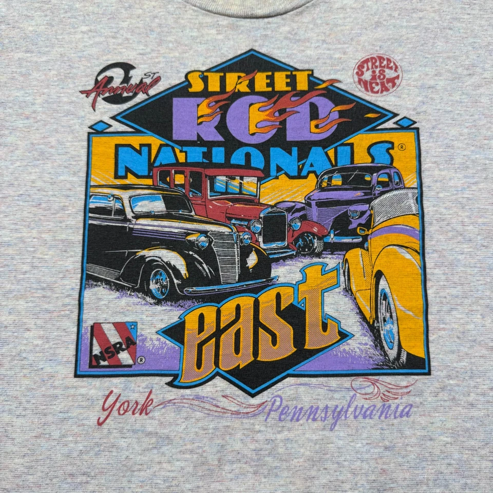 Vintage 90s NSRA Street Rod Nationals East York Pennsylvania Hot Rod T-Shirt XL - Image 2 of 4