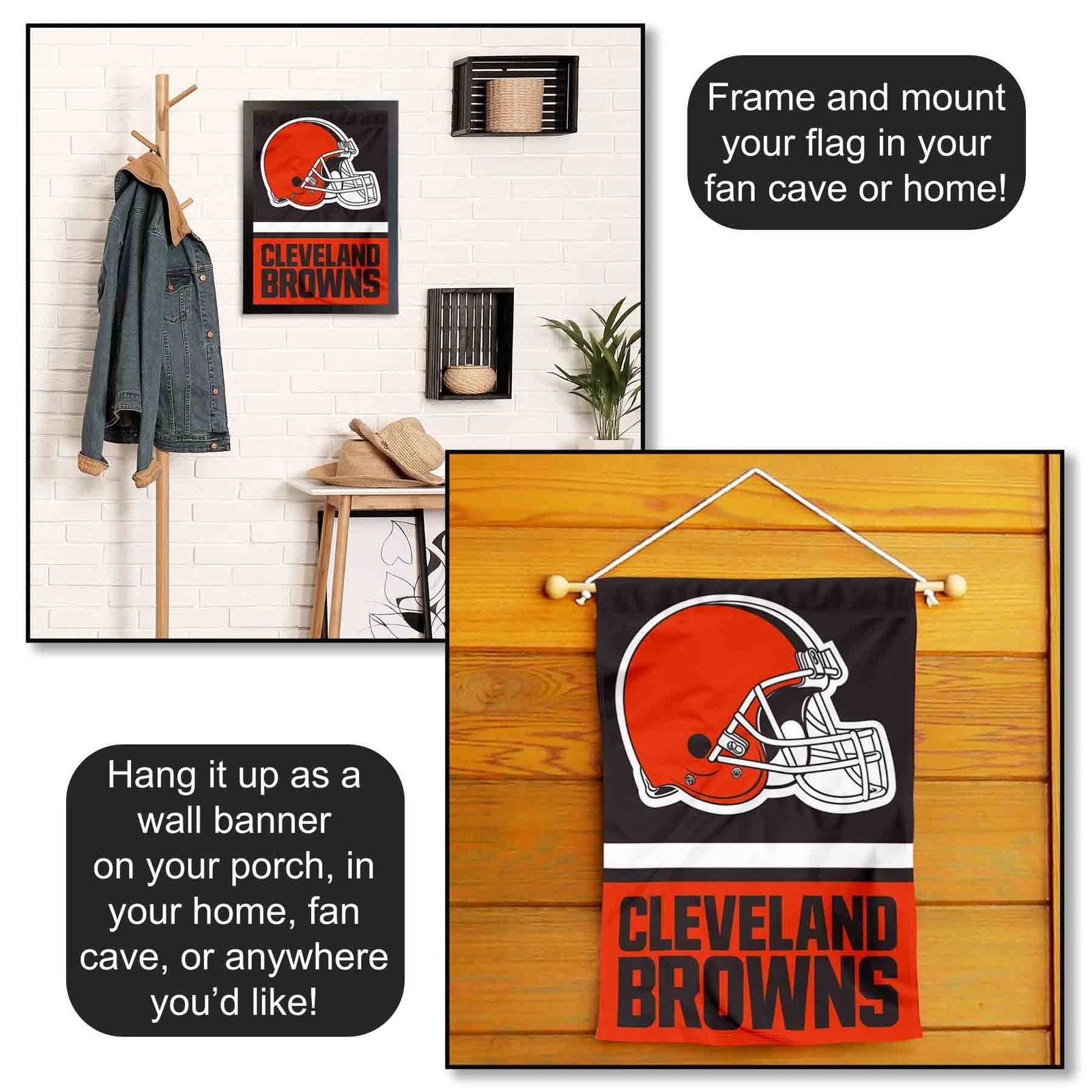 Cleveland Browns Logo Official Garden Yard Banner Flag