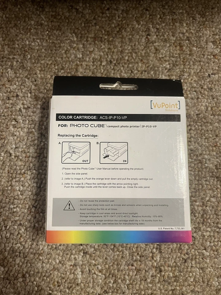 VuPoint ACS-IP-P10-VP Photo Cube Color Cartridge Ink  NEW SEALED - Image 3 of 4