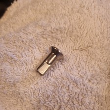 Motorcycle Spoke nipples 9G x .250 set of 40 new old stock Nickel plated brass.