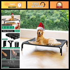 Elevated Dog Bed for Large Dogs - Tool-Free Setup, Washable Mesh, Anti-Slip Feet