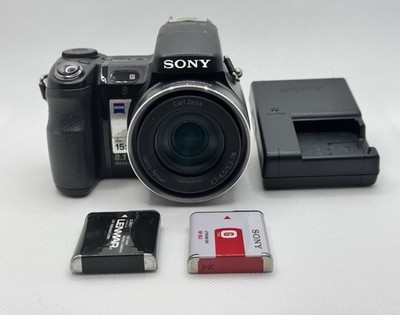 Sony Cybershot Digital Camera  DSC-H9 | 8.1 MP TESTED WORKS W/ Charger + 2 Batts