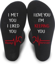 Romantic Novelty Socks Gift for Wife Girlfriend Boyfriend   Anniversary Birthday