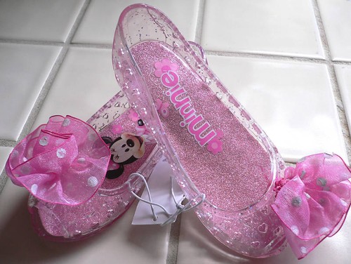 ZAPATOS DE DISFRAZ MINNIE MOUSE~ROSA~Iluminados~niñas~5/6~nuevo con etiquetas~tienda Disney~2010 - Imagen 2 de 9
