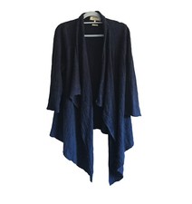 Womens Fat Face Knitwear Long Cardigan Blue UK 18 Knitted Long Sleeves Waterfall