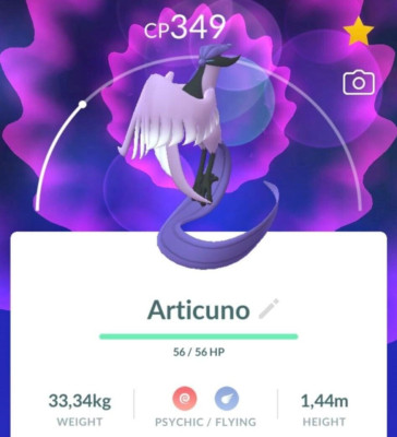 - Articuno Galarian - P T C - 80k stardust - Please see description