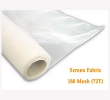 180 Mesh (72T) Silk Screen Printing Mesh Fabric 1.3x1 yard White Color Brand New