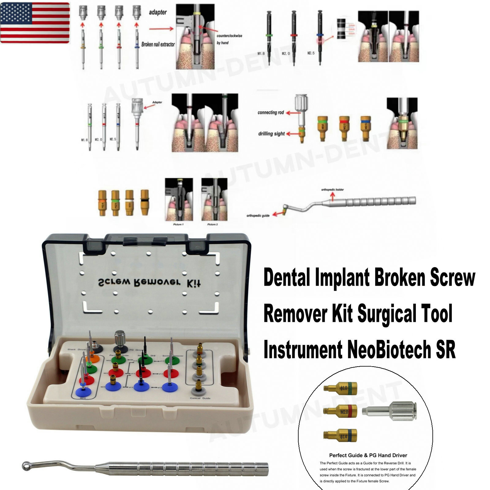 Implant Broken Screw Remover Kits Surgical Tool Instrument NeoBiotech