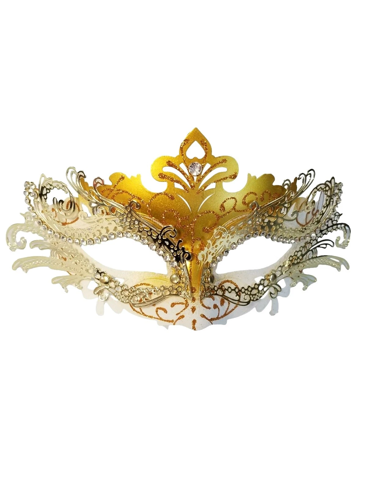 Disfraz de metal blanco de filigrana máscaras y antifaces