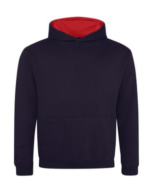 AWDis Kids Varsity Hoodie Jungen Mädchen Kinder Kontrast Kapuzenpullover Pullover