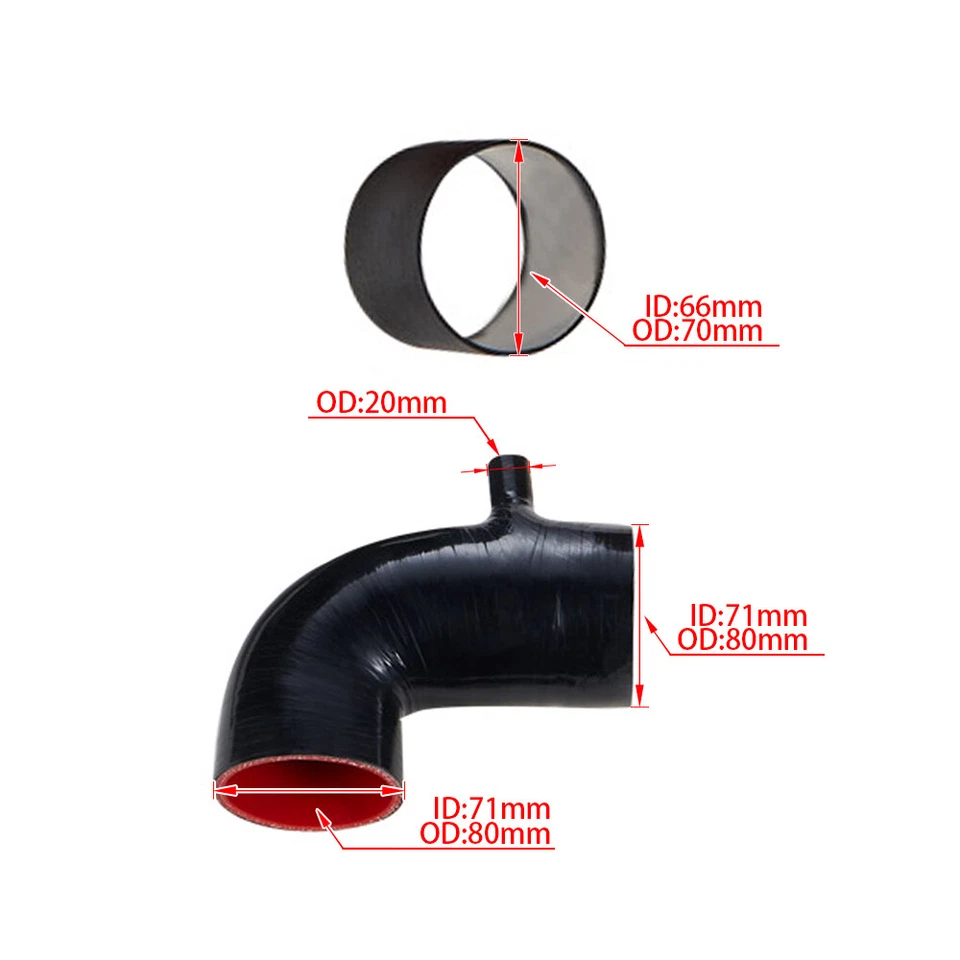 Black Cold Air Intake System Induction Filter For Audi A4 A5 B9 2.0T TFSI Engine - Imagen 4 de 4