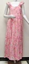New LoveShackFancy Maxi Long Dress Floral Pink Yellow Cap Sleeve S