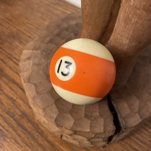 Vintage No. 13 Orange Pool Ball Billiard 2 1/4” Replacement (8) - Picture 2 of 2