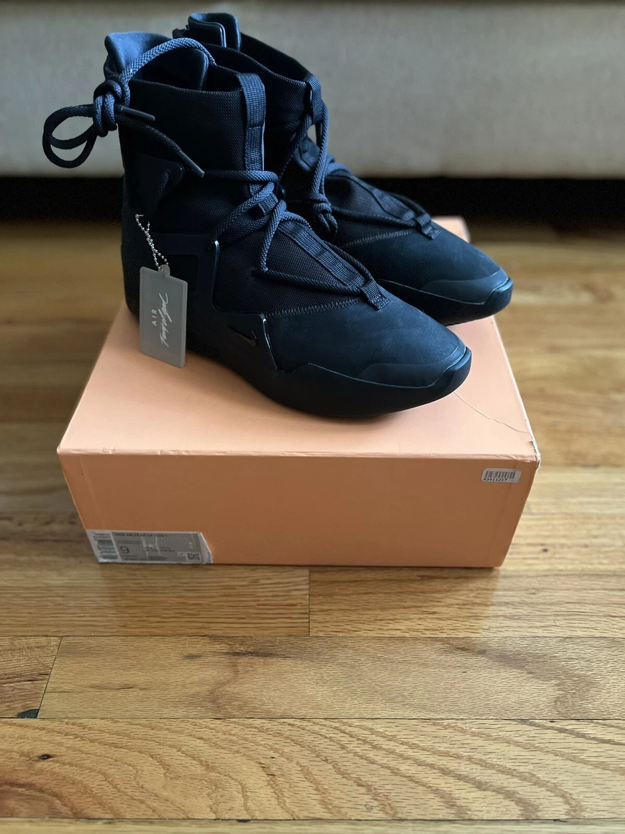 Nike Air Fear of God 1 Triple Black Shoes AR4237-005 Size 9