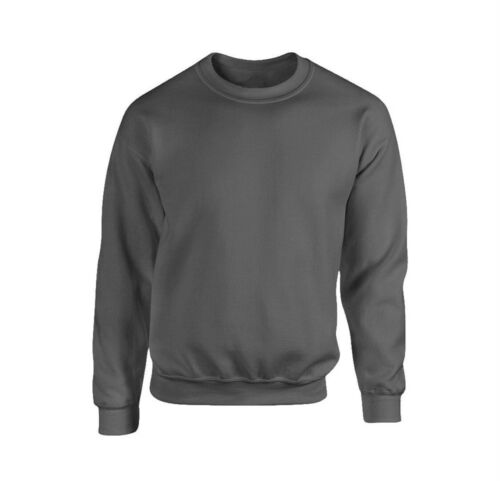 ID Mens Sweatshirt Plain Jersey Jumper Sweater Pullover Work Casual Leisure Neck - Picture 13 of 13