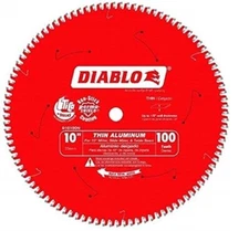 FREUD Diablo D10100N Thin Aluminum Cutting Circular Saw Blade 10" x 100 TOOTH