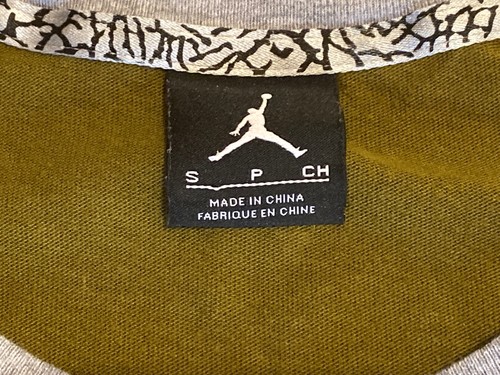 Womens Jordan 23 Shirt Cotton Poly Rayon 3/4 Sleeve Size Olive Black Gray Small - Picture 3 of 8