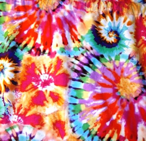 Valance Tye Dye Retro Custom Made Window Treatment Tie Dye Bright Colors - Picture 2 of 3