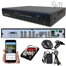 Sikker Standalone 8 Channel 1080P DVR Recorder camera System with 4TB hard drive