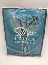 Silkies Ultra Control Top Taupe Ultra Sheer XL Queen Hosiery Pantyhose Sheer