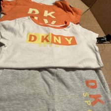 D K N Y Toddler 3 Piece Outfit Short Set Size 6x New With Tags