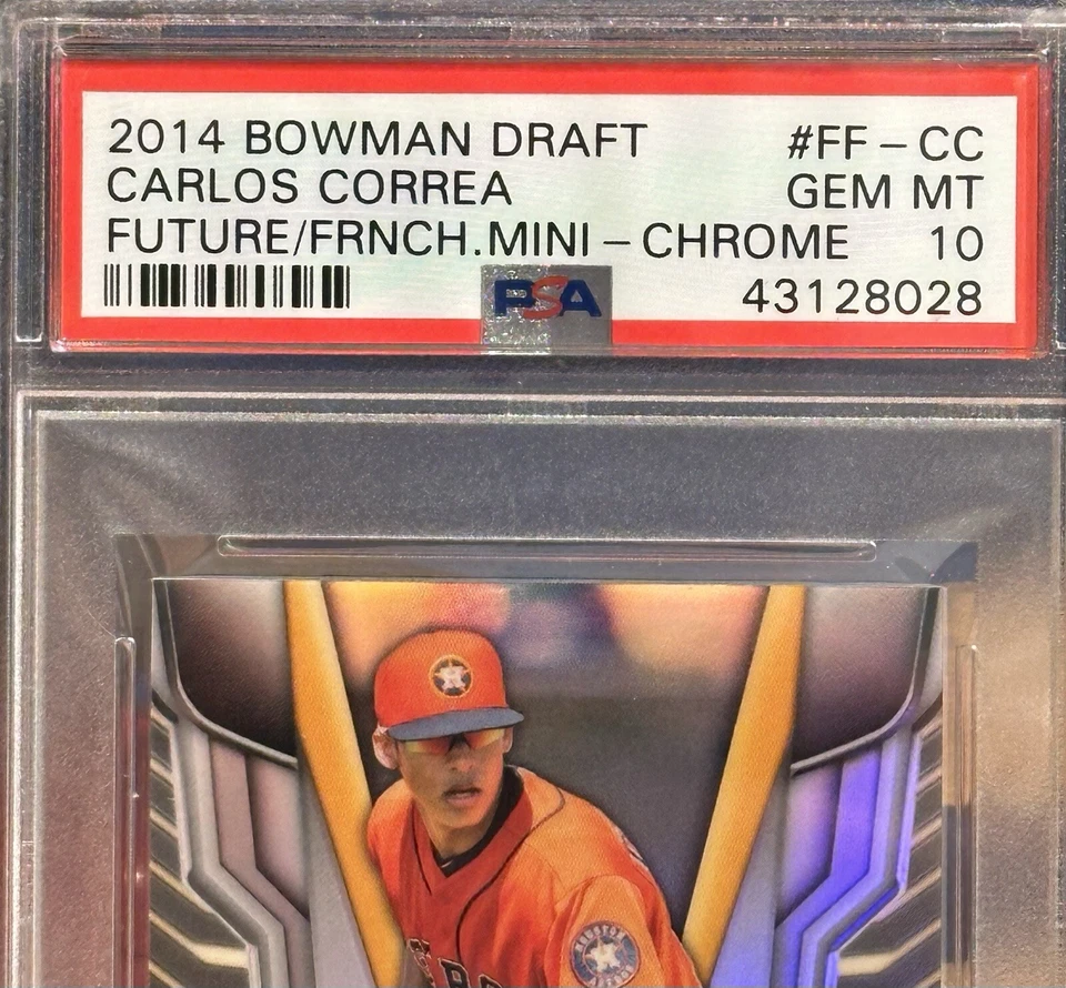 2014 Bowman Draft - Future of the Franchise Chrome Carlos Correa GEM MINT PSA 10 - Image 2 of 3