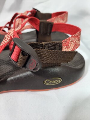 Chaco ZX2 Strappy Orange Sandals Flats Casual Hiking Women US Size