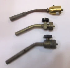 Three Good Working Vintage Brass Propane Bottle Torch Valve Tips Tops Ends