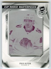 Pius Suter 2020-21 UD The Cup Rookie Masterpieces Magenta Printing Plate 1/1