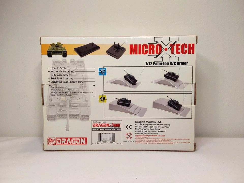 1:72 Dragon 65002 Micro X Tech Palm-Top R/C 27 MHz  Tiger I Ausf H1 - Image 3 of 4