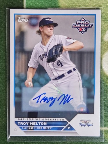 Troy Melton Auto 2023 Topps Pro Debut Tigers #PD-148