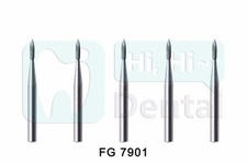 5pz Frese in Carburo Dentale Rifinitura Lucidatura Fiamma FG 7901 Alta Velocità