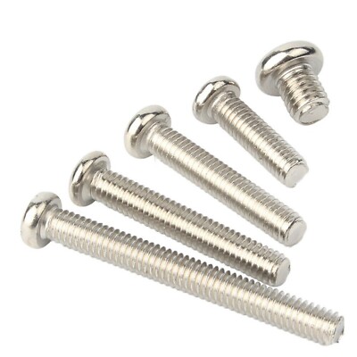 M1-M5 Phillips Pan Head Screws Machine Micro Cross Bolts Nickel Plated DIN 7985