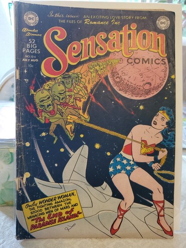SENSATION COMICS #104 JULY-AUG 1951 DC WONDER WOMAN, ETC ALL-GIRL ISSUE-SCARCE